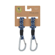 Kinderwagen Accessoire - Stroller Hooks Cord Black/Blue/Vanilla - Set Van 2 - Tassen en portemonnees Lässig - In den Olifant