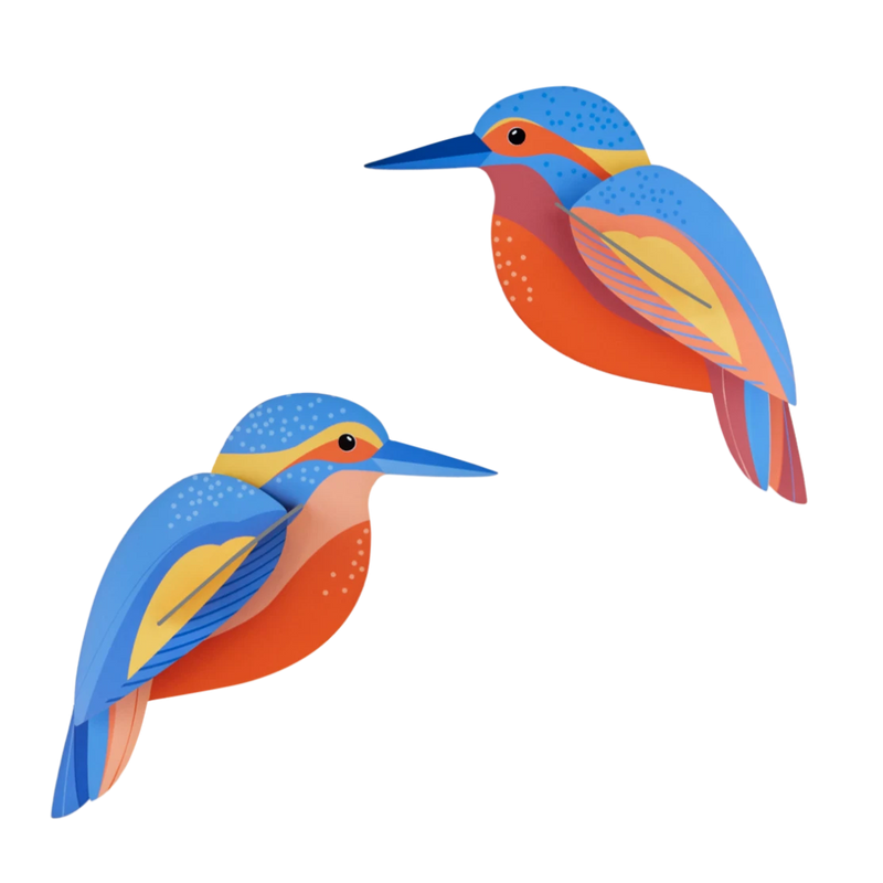 Muurdecoratie Wall Art Garden Birds - Kingfishers