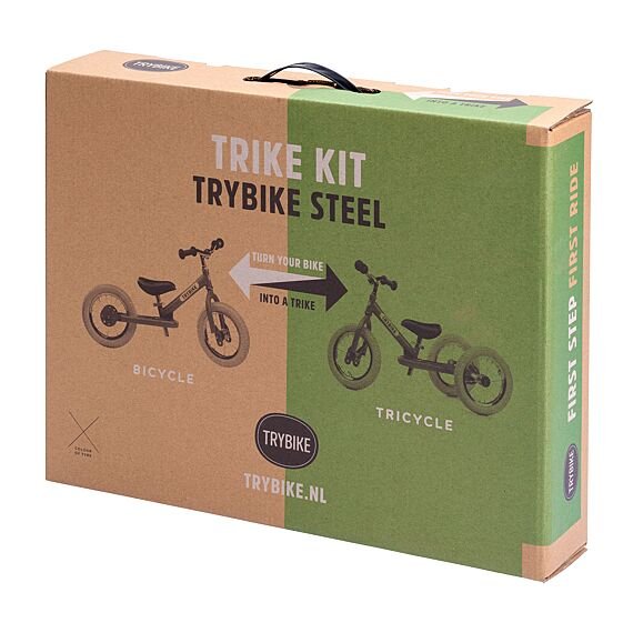 Kit Voor Trybike Metaal - Zwart Wiel - Loopfietsen Trybike - In den Olifant