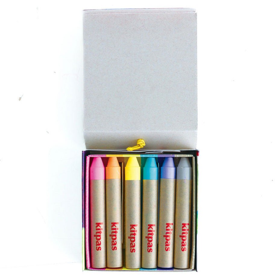 Kitpas by Artist Face Medium Rijstwax Krijtjes Pastel Colours - set van 6 - Kleuren en tekenen Kitpas - In den Olifant