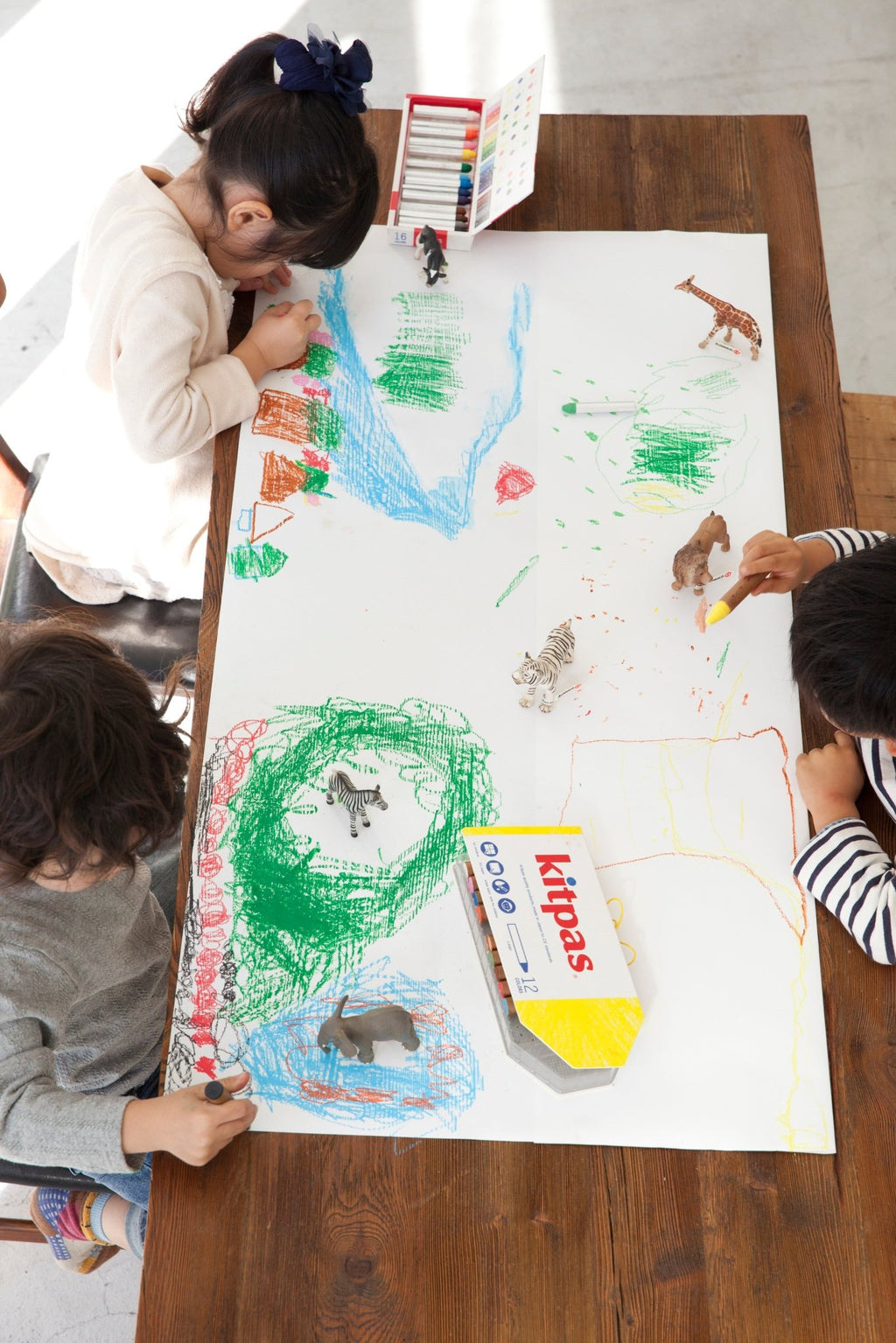 Kitpas by Artist Face Medium Rijstwax Krijtjes Pastel Colours - set van 6 - Kleuren en tekenen Kitpas - In den Olifant