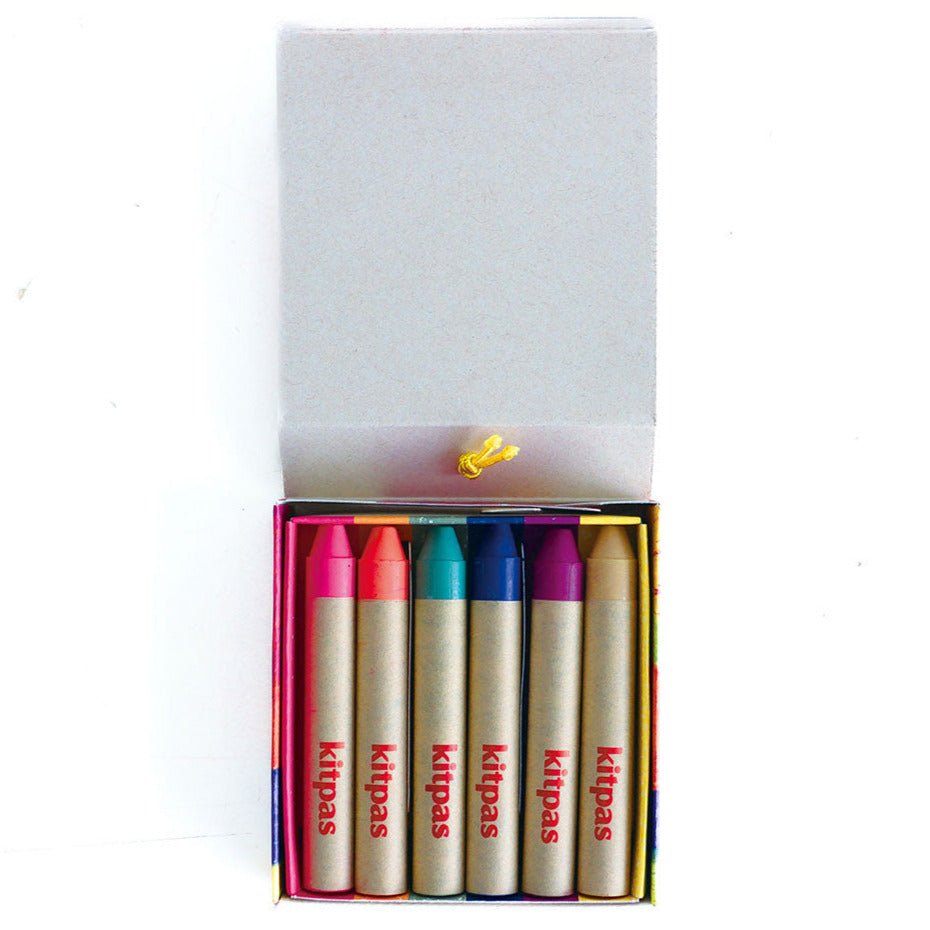 Kitpas by Artist Nature Medium Rijstwax Krijtjes New Colours - set van 6 - Kleuren en tekenen Kitpas - In den Olifant