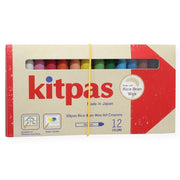 Kitpas Medium Rijstwax Krijtjes voor raam en papier - set van 12 - Kleuren en tekenen Kitpas - In den Olifant