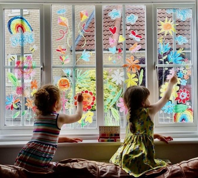 Kitpas Medium Rijstwax Krijtjes voor raam en papier - set van 24 - Kleuren en tekenen Kitpas - In den Olifant