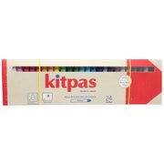 Kitpas Medium Rijstwax Krijtjes voor raam en papier - set van 24 - Kleuren en tekenen Kitpas - In den Olifant