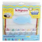 Kitpas Rice Bran Wax Badkrijtjes - set van 6 met blauwe spons - Badspeelgoed Kitpas - In den Olifant