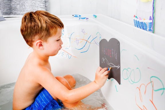 Kitpas Rice Bran Wax Badkrijtjes - set van 6 met gele spons - Badspeelgoed Kitpas - In den Olifant