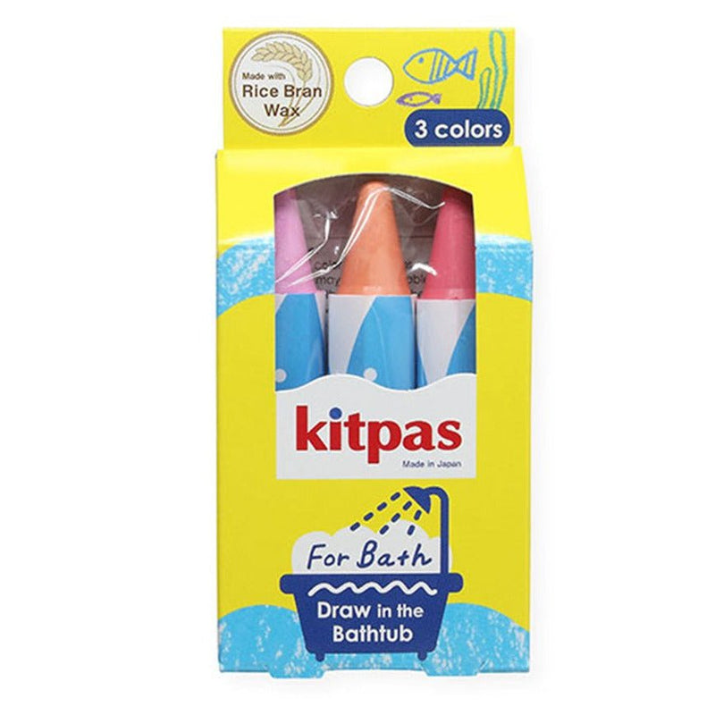 Kitpas Rice bran Wax Bath Crayons 3 Colors Coral - Pink, Orange, Red - Kleuren en tekenen Kitpas - In den Olifant