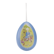 Klein blauw metalen ei La Grande Famille - 13 cm - Opbergers Moulin Roty - In den Olifant