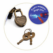 Klein schriftje met slot en magische pen - Steve - Vrienden - en dagboeken Djeco - In den Olifant