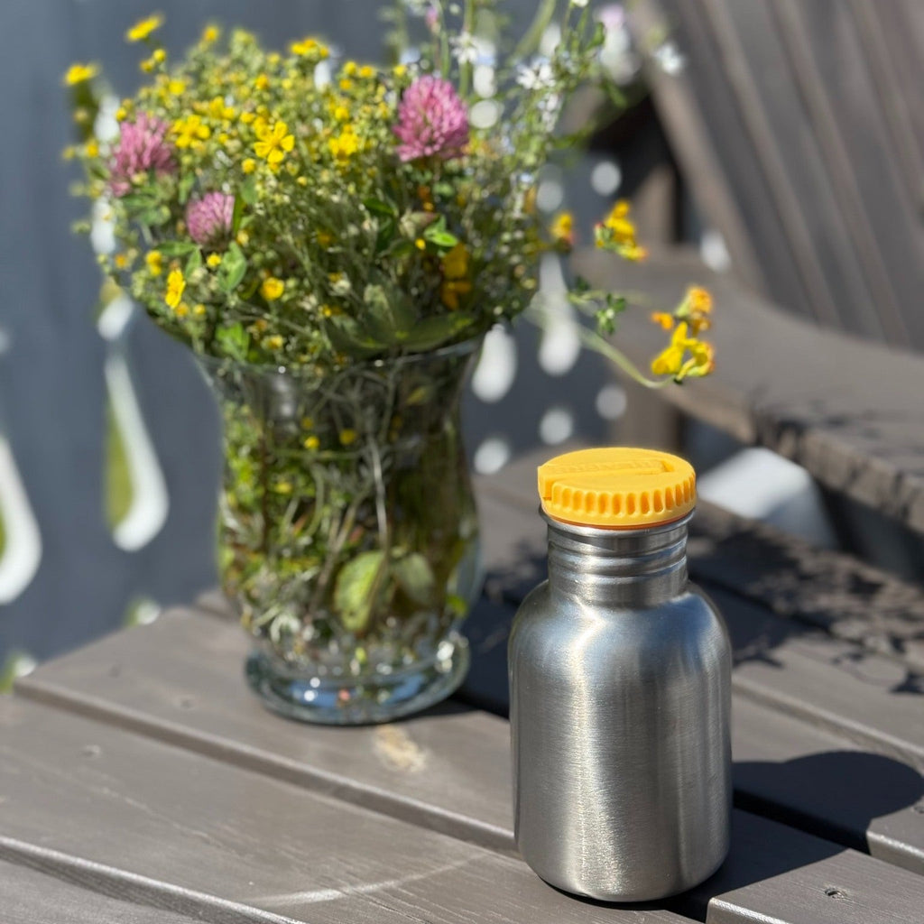 Kleine RVS Drinkfles Yellow - 300 ml - Drinkflessen Blafre - In den Olifant