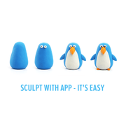 Kleiset Birds Penguin - 3 potjes - Boetseren Hey Clay - In den Olifant