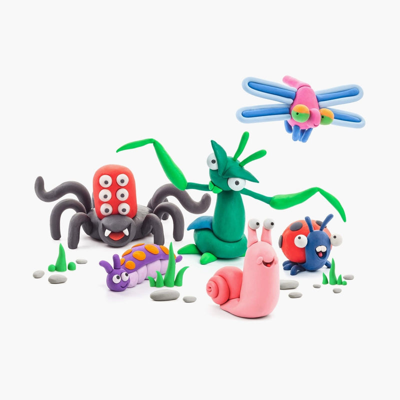 Kleiset Bugs Spider - 3 potjes - Boetseren Hey Clay - In den Olifant