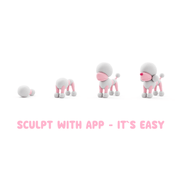 Kleiset Dog Buddies Poodle Poppy - 3 potjes - Boetseren Hey Clay - In den Olifant