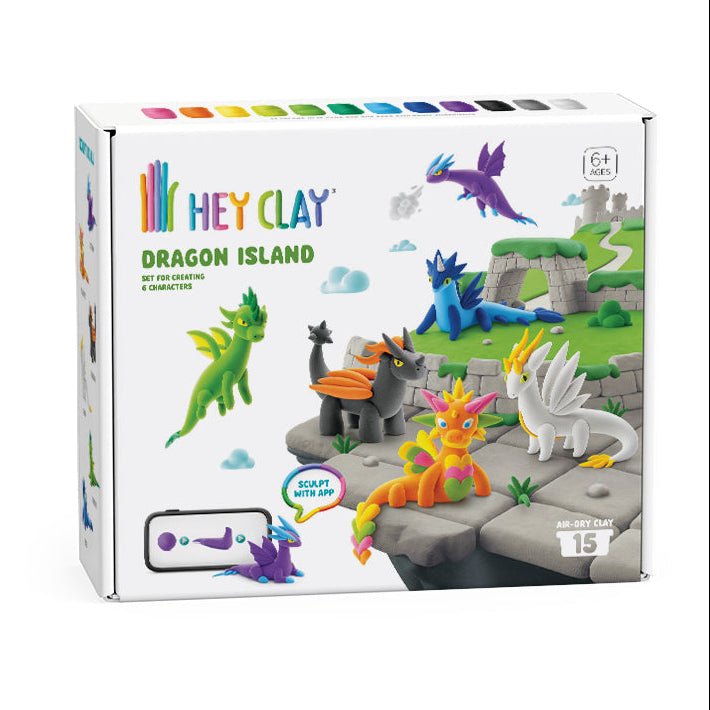 Kleiset Dragon Island - 15 potjes - Boetseren Hey Clay - In den Olifant