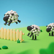 Kleiset Farm Animals Scheep - 3 potjes - Boetseren Hey Clay - In den Olifant