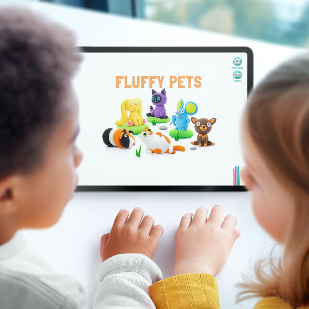 Kleiset Fluffy Pets - 15 potjes - Boetseren Hey Clay - In den Olifant