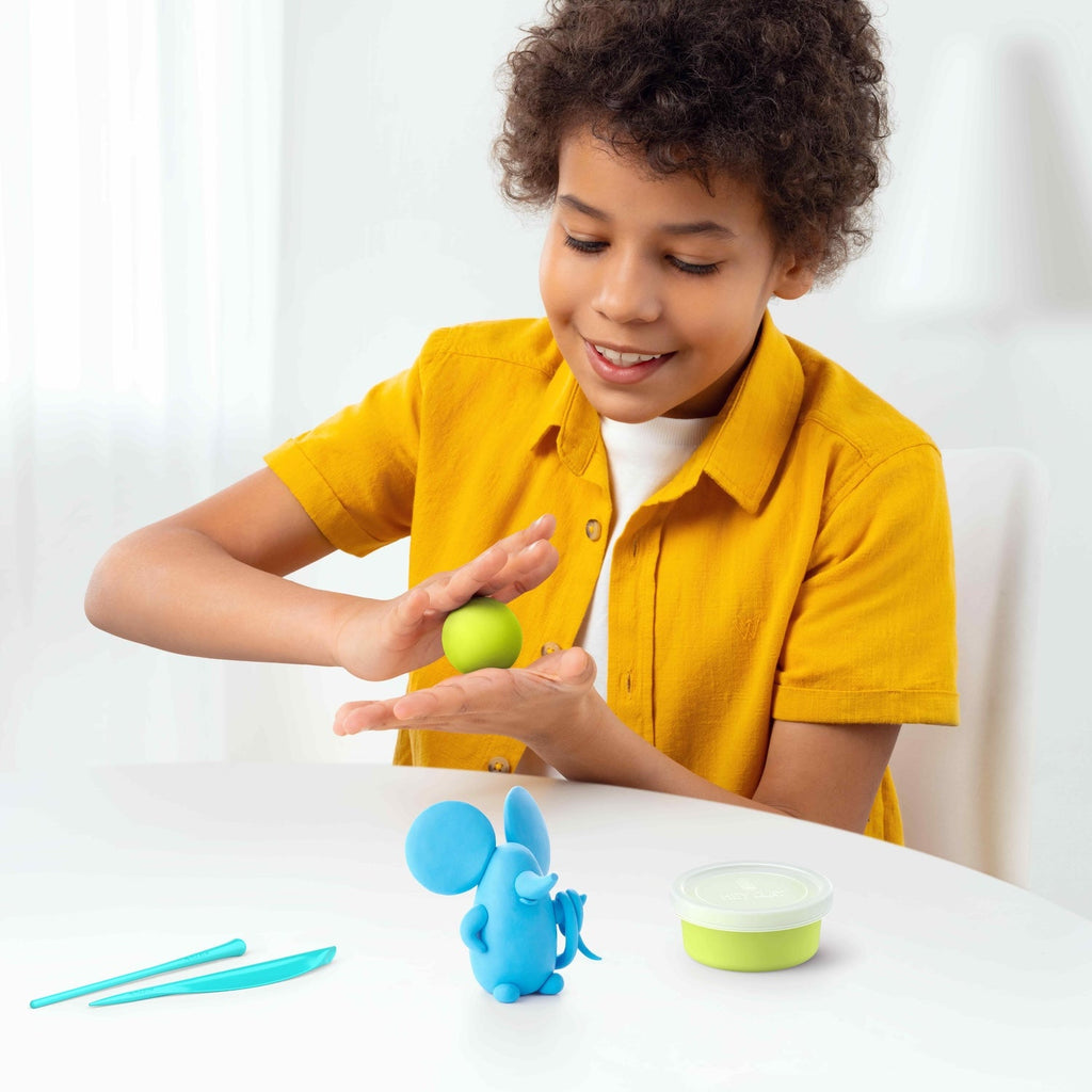 Kleiset Fluffy Pets - 15 potjes - Boetseren Hey Clay - In den Olifant