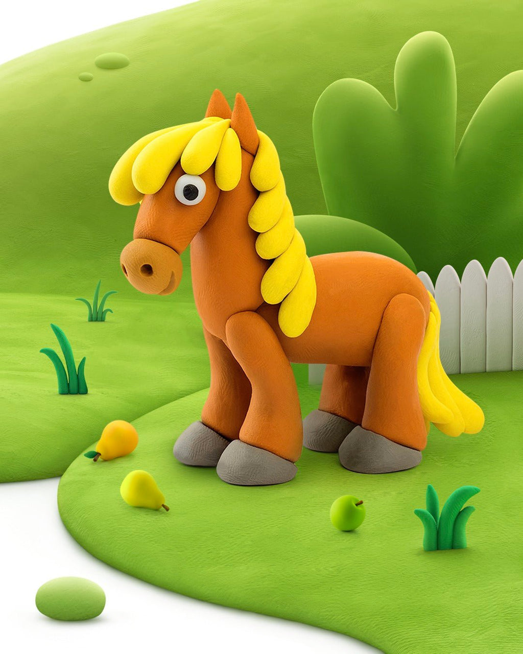 Kleiset Horse - 3 potjes - Boetseren Hey Clay - In den Olifant