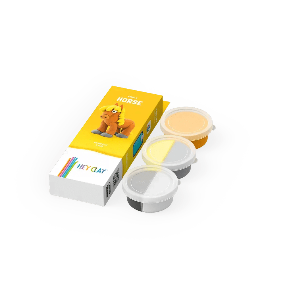 Kleiset Horse - 3 potjes - Boetseren Hey Clay - In den Olifant