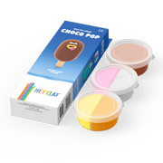 Kleiset Nice Ice Cream Choco Pop - 3 potjes - Boetseren Hey Clay - In den Olifant