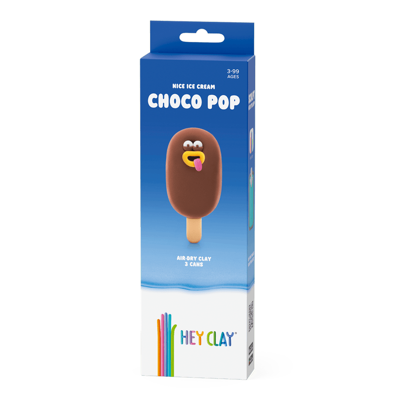 Kleiset Nice Ice Cream Choco Pop - 3 potjes - Boetseren Hey Clay - In den Olifant