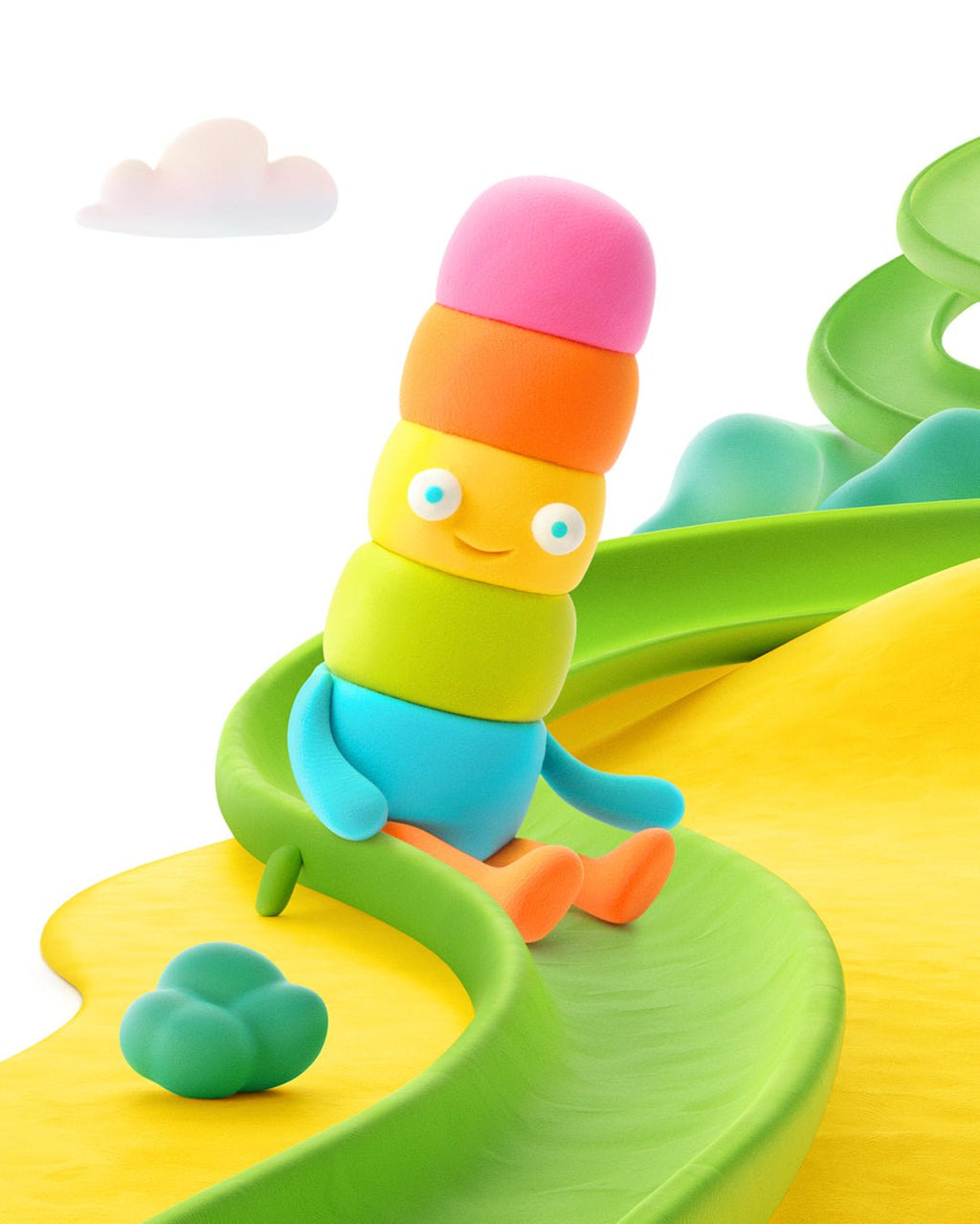 Kleiset Nice Ice Cream Warm Ice - 3 potjes - Boetseren Hey Clay - In den Olifant