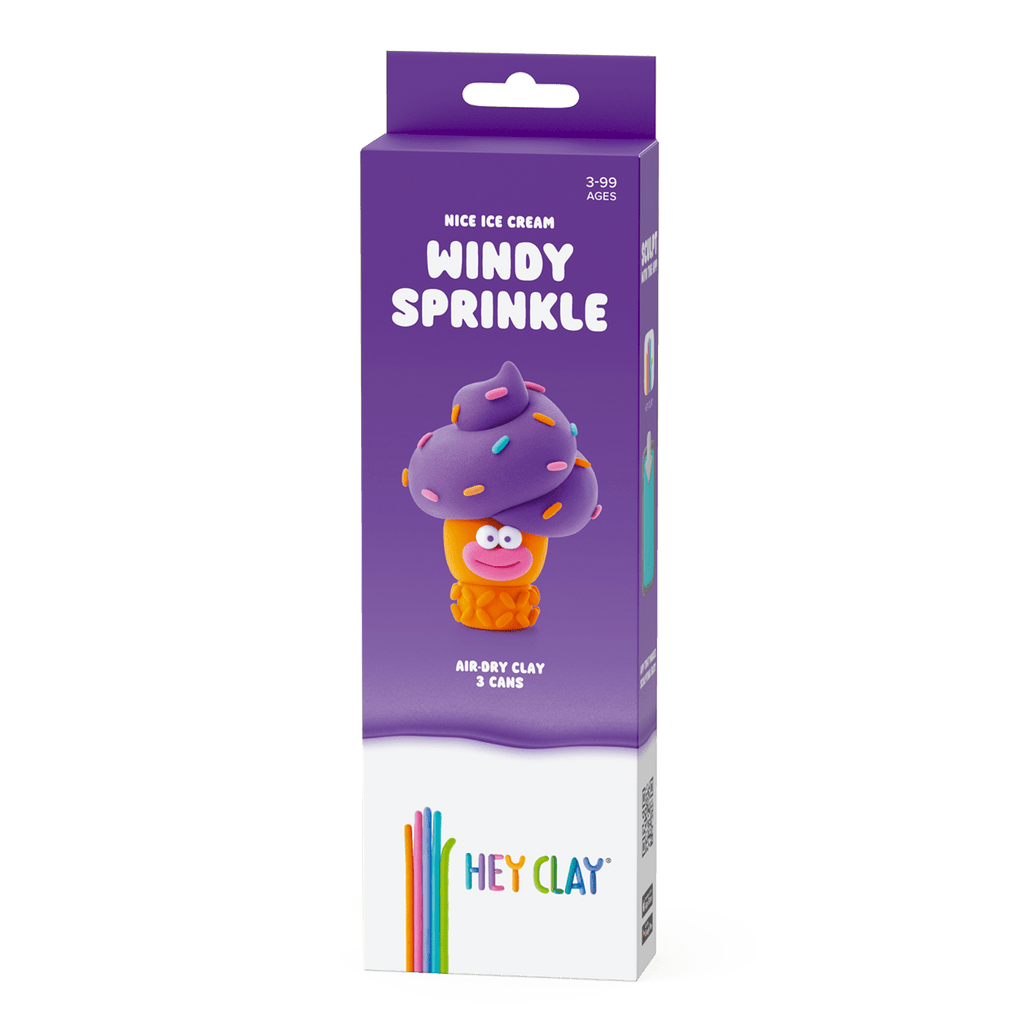 Kleiset Nice Ice Cream Windy Sprinkles - 3 potjes - Boetseren Hey Clay - In den Olifant