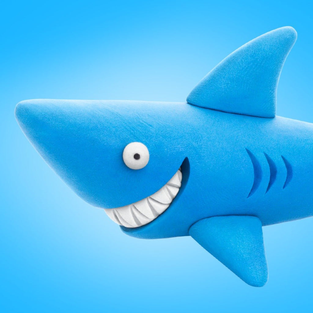 Kleiset Oceaan Shark - 3 potjes - Boetseren Hey Clay - In den Olifant