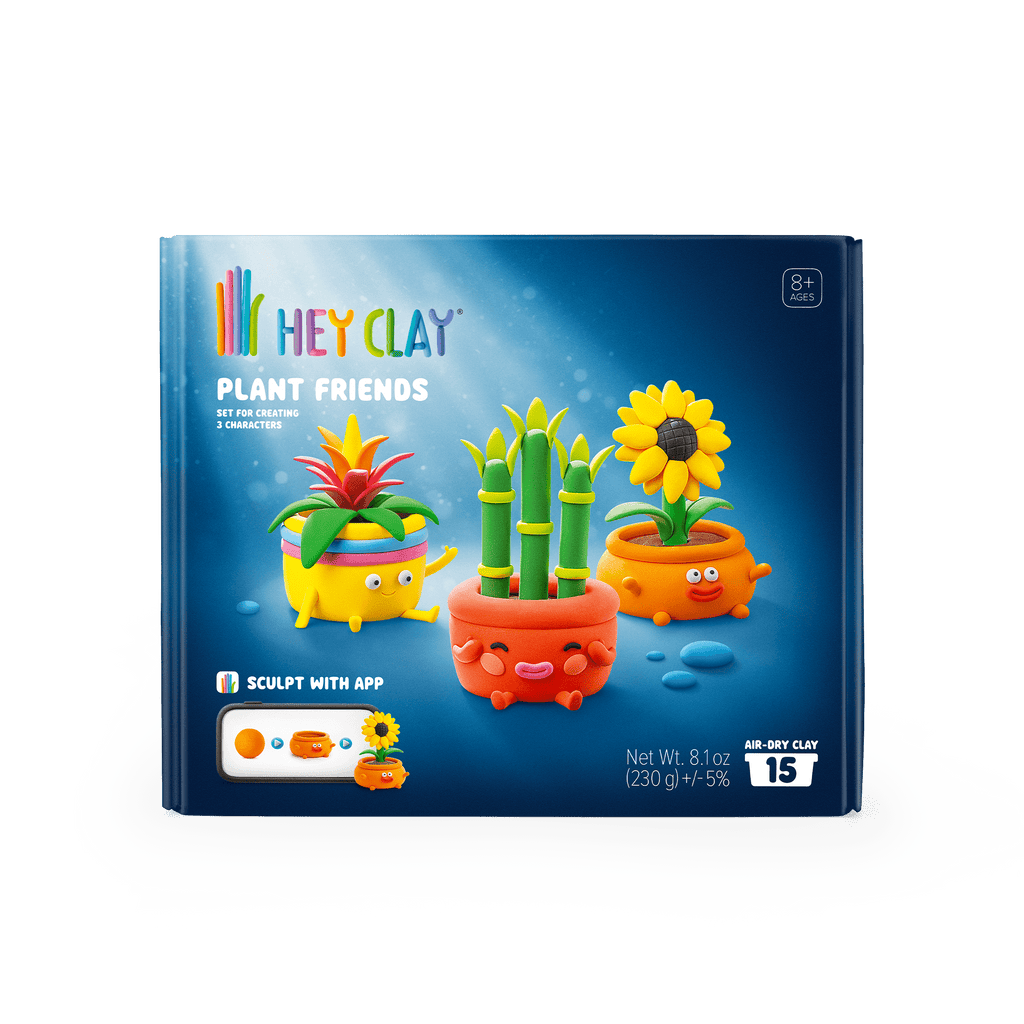 Kleiset Plant Friends - 15 potjes - Boetseren Hey Clay - In den Olifant