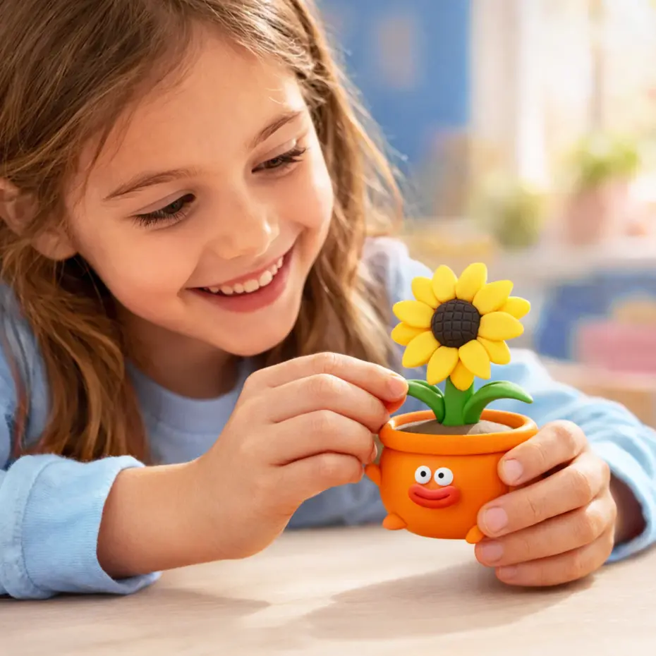 Kleiset Plant Friends - 15 potjes - Boetseren Hey Clay - In den Olifant