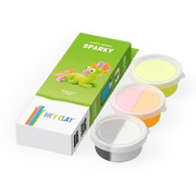 Kleiset Rainbow Unicorn Sparky - 3 potjes - Boetseren Hey Clay - In den Olifant