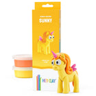 Kleiset Rainbow Unicorn Sunny - 3 potjes - Boetseren Hey Clay - In den Olifant