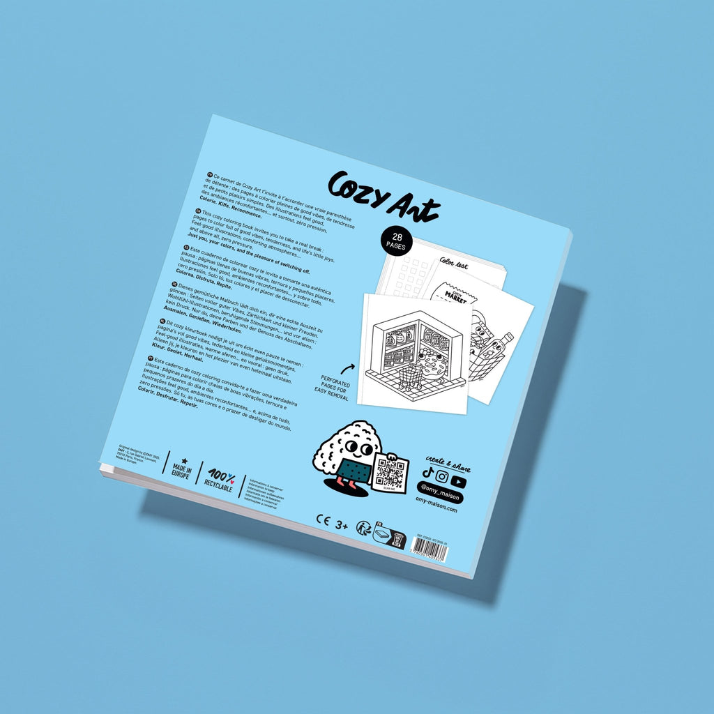 Kleurboek Cozy Art - Supermarket - Kleuren en tekenen Omy - In den Olifant