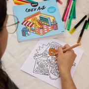 Kleurboek Cozy Art - Supermarket - Kleuren en tekenen Omy - In den Olifant