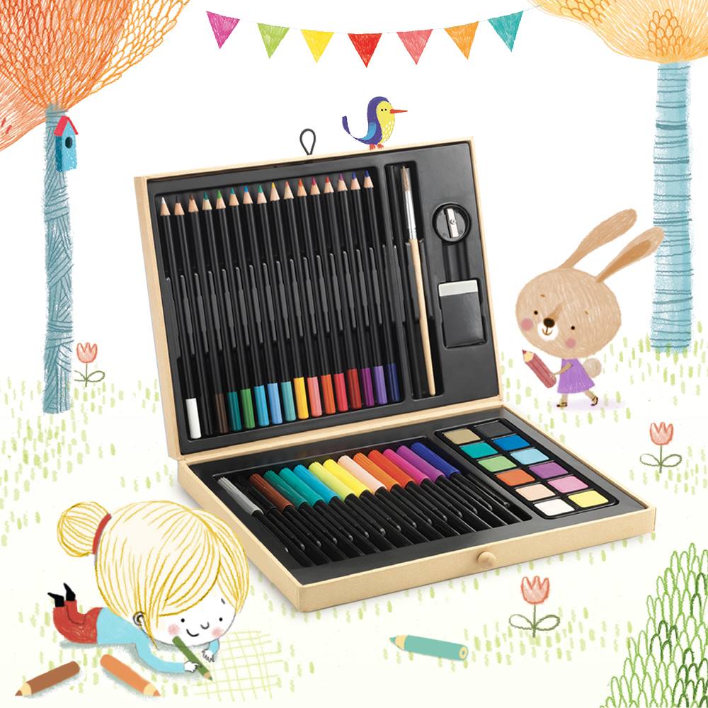 Kleurdoos Color Box - 47 Delig - Knutselmateriaal Djeco - In den Olifant