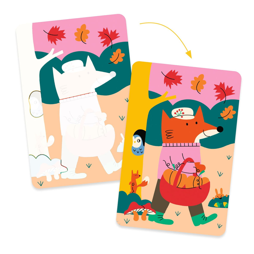 Kleuren met water - 4 seizoenen - Schilderen Djeco - In den Olifant