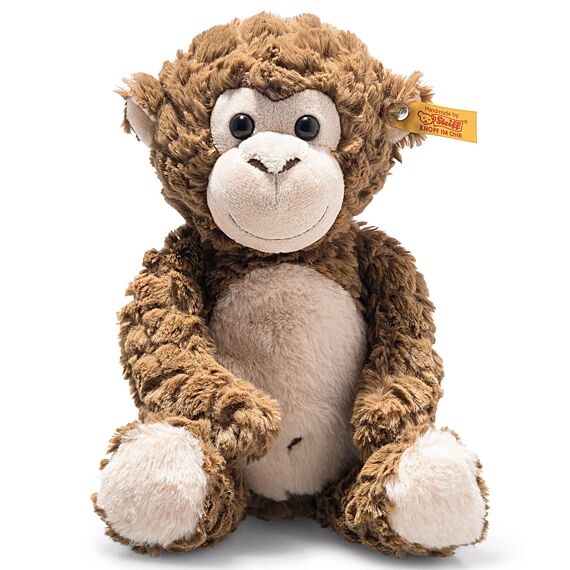 Knuffel Aap Soft Cuddly Friends Bodo monkey light brown - 30 cm - Wilde dieren Steiff - In den Olifant