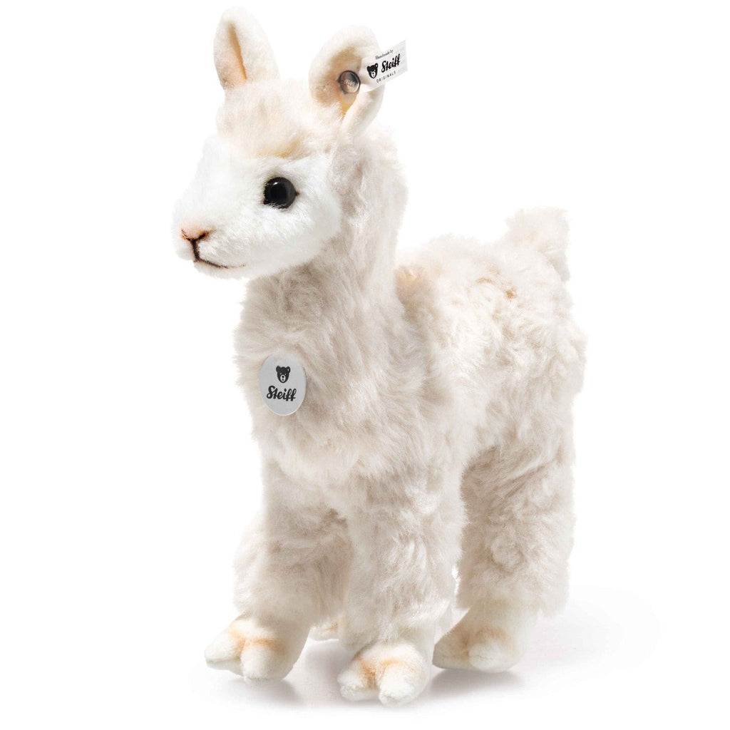 Knuffel alpaca crème staand - 18 cm - Boerderijdieren Steiff - In den Olifant