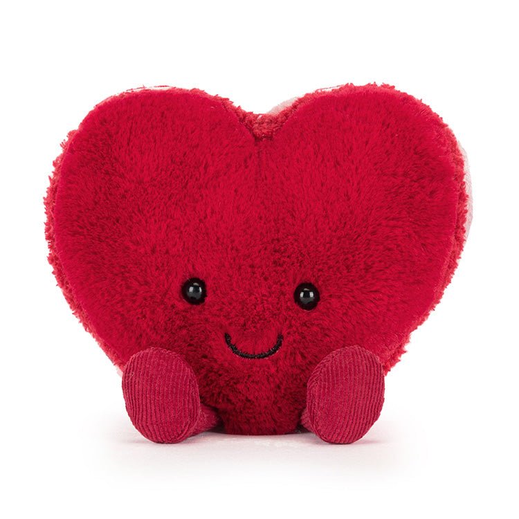 Knuffel Amuseables Arlette Heart Macaron Red - 13 cm - Fantasieknuffels Jellycat - In den Olifant