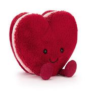 Knuffel Amuseables Arlette Heart Macaron Red - 13 cm - Fantasieknuffels Jellycat - In den Olifant