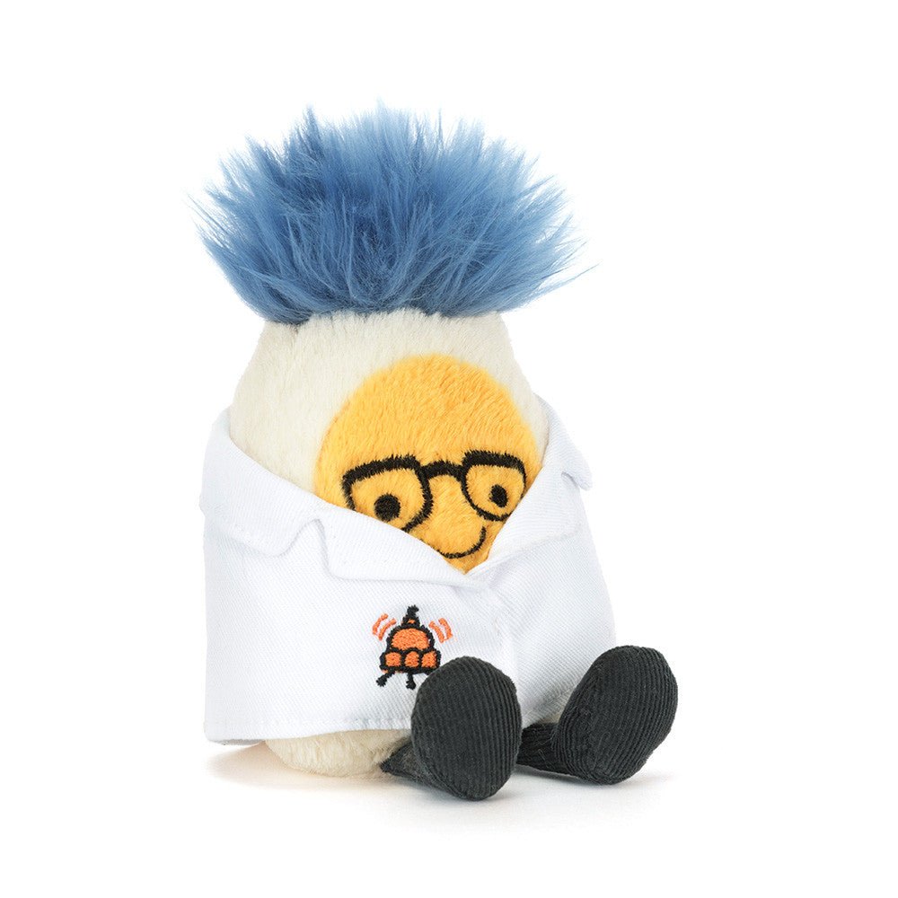 Knuffel Amuseables Boiled Egg Scientist Outfit - 14 cm - Fantasieknuffels Jellycat - In den Olifant