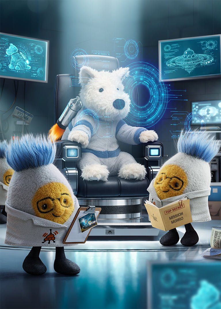 Knuffel Amuseables Boiled Egg Scientist Outfit - 14 cm - Fantasieknuffels Jellycat - In den Olifant