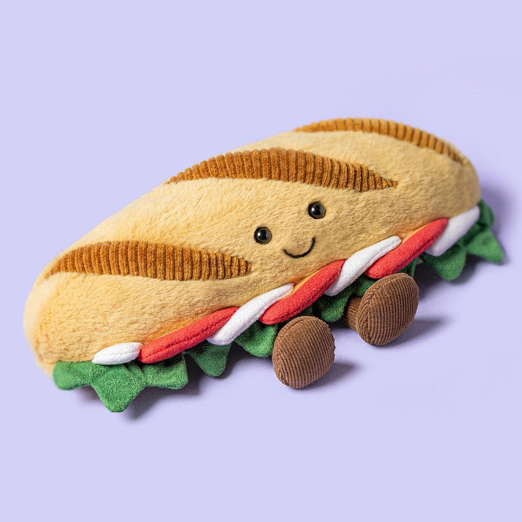 Knuffel Amuseables Caprese Baguette - 11 cm - Groenten, fruit en ander lekkers Jellycat - In den Olifant