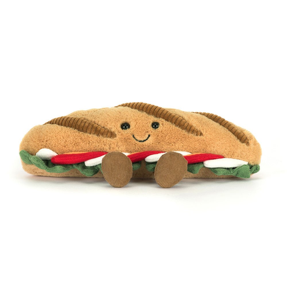 Knuffel Amuseables Caprese Baguette - 11 cm - Groenten, fruit en ander lekkers Jellycat - In den Olifant