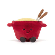 Knuffel Amuseables Cheese Fondue - 13 cm - Groenten, fruit en ander lekkers Jellycat - In den Olifant