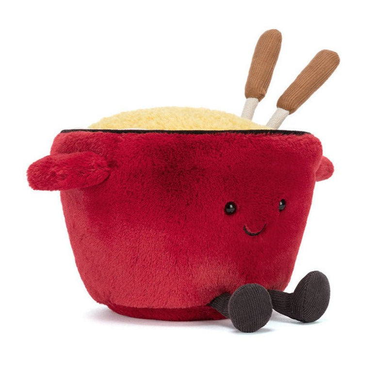 Knuffel Amuseables Cheese Fondue - 13 cm - Groenten, fruit en ander lekkers Jellycat - In den Olifant