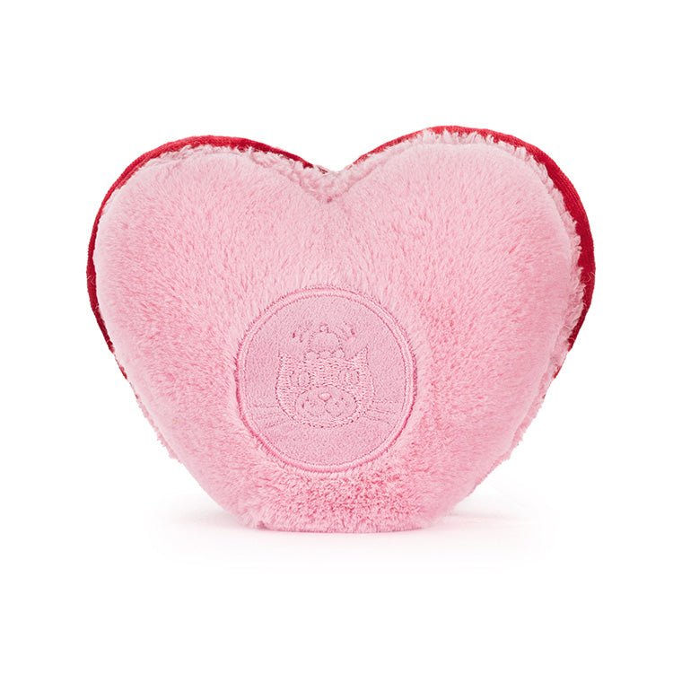 Knuffel Amuseables Colette Heart Macaron Pink - 13 cm - Fantasieknuffels Jellycat - In den Olifant