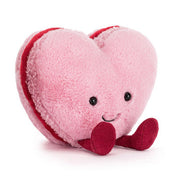 Knuffel Amuseables Colette Heart Macaron Pink - 13 cm - Fantasieknuffels Jellycat - In den Olifant