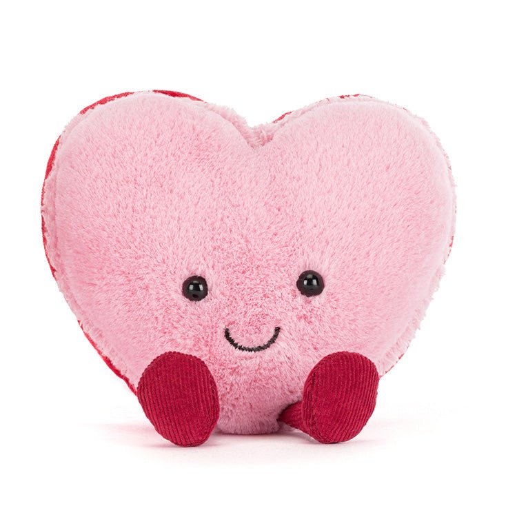 Knuffel Amuseables Colette Heart Macaron Pink - 13 cm - Fantasieknuffels Jellycat - In den Olifant